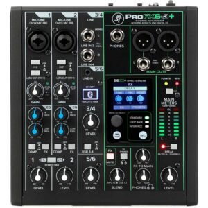 Mackie ProFX6v3+ Mezcladora USB 6 Canales con Efectos y Loopback para Streaming