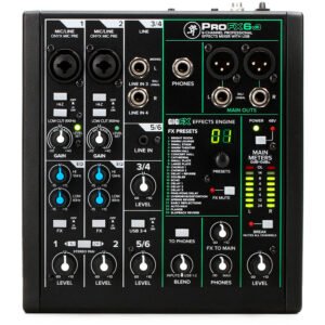 Mackie ProFX6v3 Mezcladora Analógica USB 6 Canales con Efectos para Streaming y Home Studio