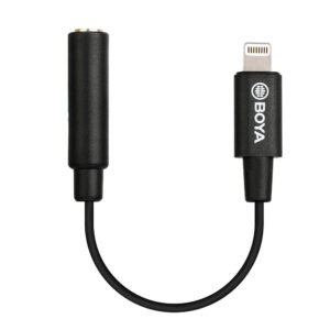 BOYA BY-K3 Adaptador Lightning a 3.5 mm para Micrófonos BOYA