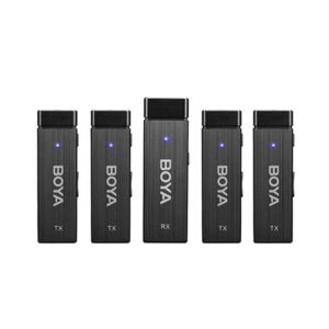BOYA BY-4U Sistema Micrófono Inalámbrico 4 Personas USB-C para Creación de Contenido