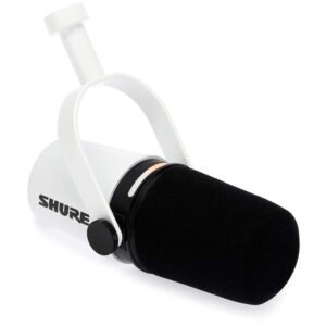 Shure MV7+-W Micrófono USB/XLR Blanco para Podcast y Streaming