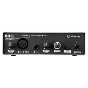 YAMAHA UR12 Interfaz de Audio USB 2x2 para Home Studio y Podcast