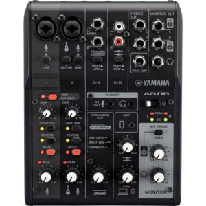 YAMAHA AG06MK2 Mezcladora USB de Streaming 6 Canales para Podcast y Gaming