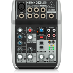 Behringer Q502USB Mezcladora USB Compacta para Podcast y Streaming