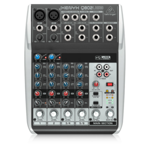 Behringer Q802USB Mezcladora USB de 8 Canales para Estudio y Streaming