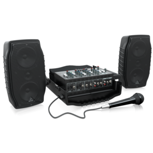 Behringer PPA200 Sistema PA Portátil 200W Tipo Maletín con Mezclador, Efectos y Micrófono