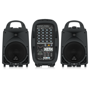 Behringer PPA500BT Sistema PA Portátil 500W con Bluetooth, Mezclador 6 Canales y Efectos KLARK TEKNIK
