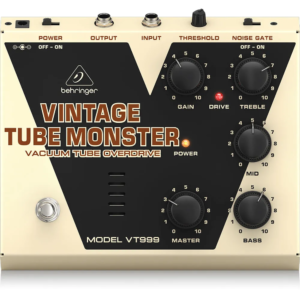 Behringer VT999 Pedal Vintage Tube Monster Overdrive a Válvula 12AX7 para Guitarra