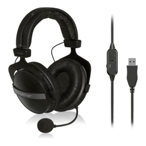 Behringer HLC660U Audífonos USB con Micrófono Integrado para Podcast, Gaming y Conferencias