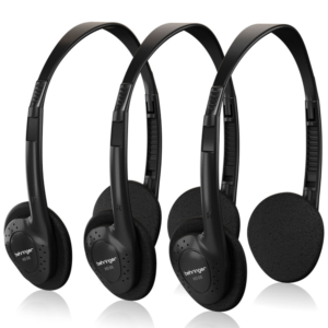 Behringer HO 66 Audífonos de Estudio Supraaurales Pack de 3 para Monitoreo y Uso Educativo
