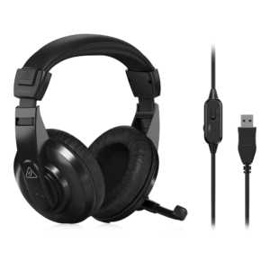 Behringer HPM1100U Audífonos USB con Micrófono para Streaming, Videollamadas, Gaming y Home Office