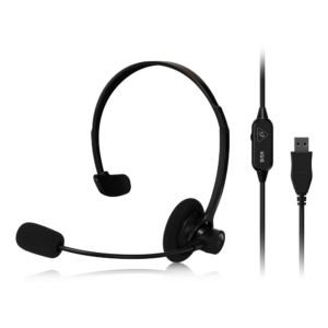 Behringer HS10 Headset USB Mono con Micrófono para Videollamadas, Home Office y E-learning