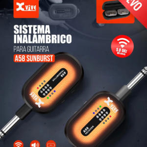 Xvive A58 Sunburst Sistema Inalámbrico Digital 5.8 GHz para Guitarra y Bajo Edición Sunburst