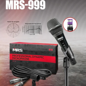 MRS MRS-999 Micrófono Vocal Dinámico Cardioide Profesional de Mano