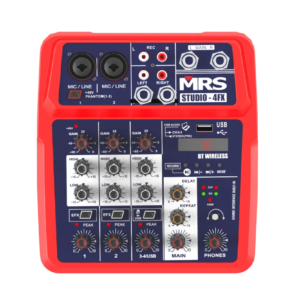 MRS STUDIO 4FX Mezcladora de 4 Canales con Bluetooth e Interfaz USB